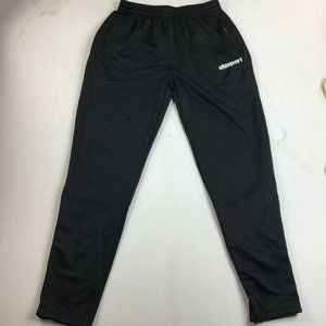 Uhlsport Women's Black Track Pants Straight Leg Drawstring Size US L